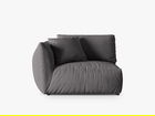 Modul stanga pentru canapea, 1 loc, Chris-259, Micadoni Home, 130x100x80 cm, tesatura structurata chenille, gri beton