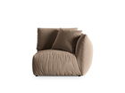 Modul dreapta pentru canapea, 1 loc, Chris-184, Micadoni Home, 110x100x80 cm, catifea, maro deschis