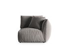 Modul dreapta pentru canapea, 1 loc, Chris-184, Micadoni Home, 110x100x80 cm, catifea, gri