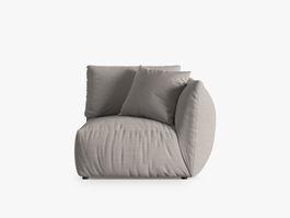 Modul dreapta pentru canapea, 1 loc, Chris-259, Micadoni Home, 110x100x80 cm, tesatura structurata chenille, natural
