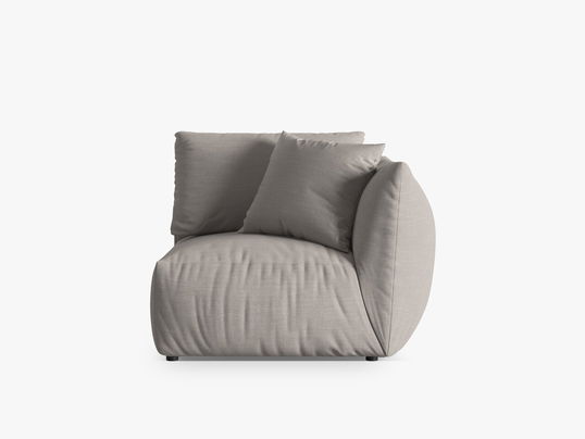 Modul dreapta pentru canapea, 1 loc, Chris-259, Micadoni Home, 110x100x80 cm, tesatura structurata chenille, natural