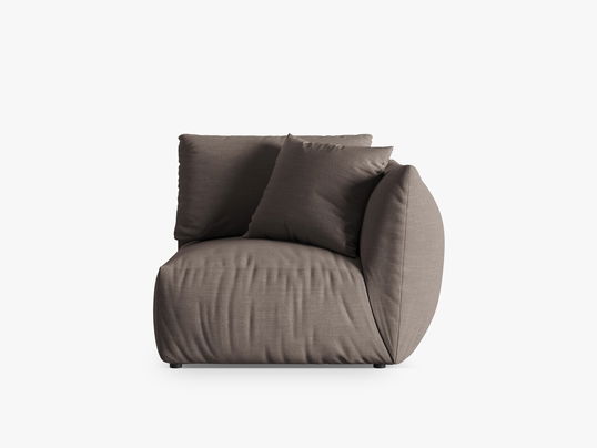 Modul dreapta pentru canapea, 1 loc, Chris-259, Micadoni Home, 110x100x80 cm, tesatura structurata chenille, bej sand