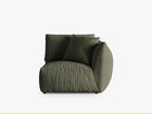 Modul dreapta pentru canapea, 1 loc, Chris-259, Micadoni Home, 110x100x80 cm, tesatura structurata chenille, verde deschis