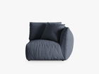 Modul dreapta pentru canapea, 1 loc, Chris-259, Micadoni Home, 110x100x80 cm, tesatura structurata chenille, albastru muted