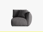 Modul dreapta pentru canapea, 1 loc, Chris-259, Micadoni Home, 110x100x80 cm, tesatura structurata chenille, gri beton