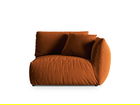 Modul dreapta pentru canapea, 1 loc, Chris-184, Micadoni Home, 130x100x80 cm, catifea, teracota
