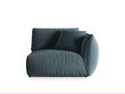 Modul dreapta pentru canapea, 1 loc, Chris-184, Micadoni Home, 130x100x80 cm, catifea, albastru pastel
