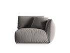 Modul dreapta pentru canapea, 1 loc, Chris-184, Micadoni Home, 130x100x80 cm, catifea, gri