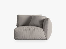 Modul dreapta pentru canapea, 1 loc, Chris-259, Micadoni Home, 130x100x80 cm, tesatura structurata chenille, natural