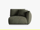 Modul dreapta pentru canapea, 1 loc, Chris-259, Micadoni Home, 130x100x80 cm, tesatura structurata chenille, verde deschis