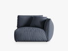 Modul dreapta pentru canapea, 1 loc, Chris-259, Micadoni Home, 130x100x80 cm, tesatura structurata chenille, albastru muted