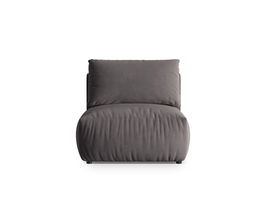 Modul pentru canapea, 1 loc, Chris-184, Micadoni Home, 100x85x80 cm, catifea, gri inchis