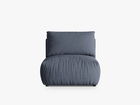 Modul pentru canapea, 1 loc, Chris-259, Micadoni Home, 100x85x80 cm, tesatura structurata chenille, albastru muted
