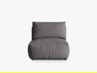 Modul pentru canapea, 1 loc, Chris-259, Micadoni Home, 100x85x80 cm, tesatura structurata chenille, gri beton