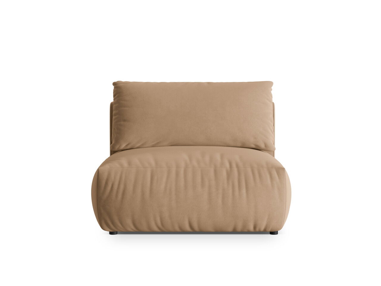 Modul pentru canapea, 1 loc, Chris-184, Micadoni Home, 105x100x80 cm, catifea, bej sand