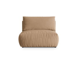 Modul pentru canapea, 1 loc, Chris-184, Micadoni Home, 105x100x80 cm, catifea, bej sand