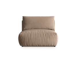 Modul pentru canapea, 1 loc, Chris-184, Micadoni Home, 105x100x80 cm, catifea, maro deschis