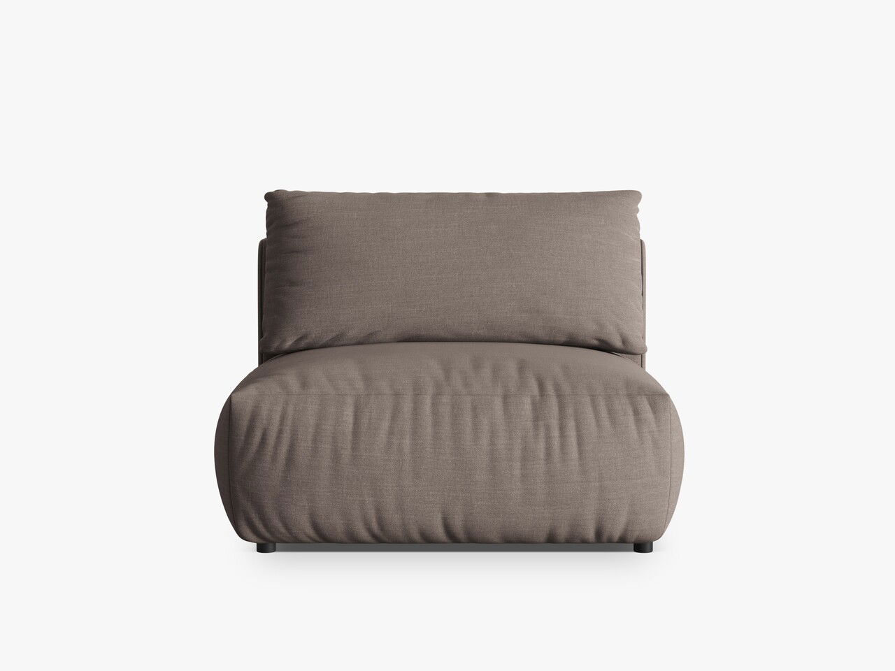 Modul pentru canapea, 1 loc, Chris-259, Micadoni Home, 105x100x80 cm, tesatura structurata chenille, bej sand