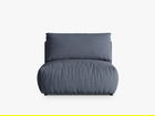 Modul pentru canapea, 1 loc, Chris-259, Micadoni Home, 105x100x80 cm, tesatura structurata chenille, albastru muted