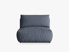 Modul pentru canapea, 1 loc, Chris-259, Micadoni Home, 105x100x80 cm, tesatura structurata chenille, albastru muted