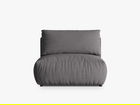Modul pentru canapea, 1 loc, Chris-259, Micadoni Home, 105x100x80 cm, tesatura structurata chenille, gri beton