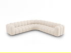 Coltar simetric modular 5 locuri, Lupine-140, Micadoni Home, 309x309x70 cm, tesatura chenille din poliester, bej deschis