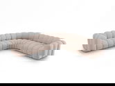 Coltar simetric modular 5 locuri, Lupine-140, Micadoni Home, 309x309x70 cm, tesatura chenille din poliester, bej
