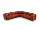 Coltar simetric modular 5 locuri, Lupine-140, Micadoni Home, 309x309x70 cm, tesatura chenille din poliester, teracota