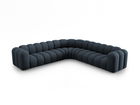 Coltar simetric modular 5 locuri, Lupine-140, Micadoni Home, 309x309x70 cm, tesatura chenille din poliester, albastru regal