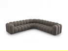 Coltar simetric modular 5 locuri, Lupine-140, Micadoni Home, 309x309x70 cm, tesatura chenille din poliester, gri