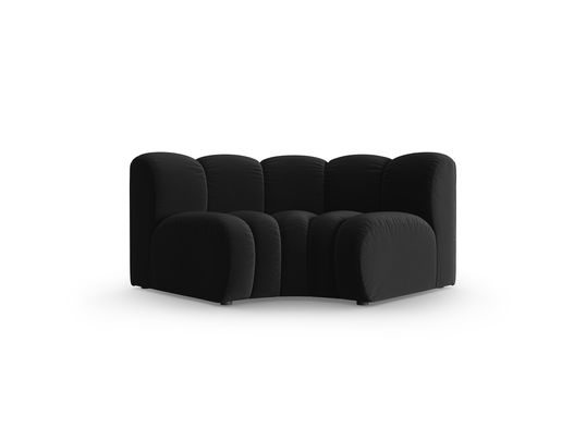 Modul pentru canapea, 1 loc, Lupine-44, Micadoni Home, 185x95x70 cm, catifea, negru
