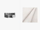 Modul pentru canapea, 1 loc, Lupine-101, Micadoni Home, 185x95x70 cm, tesatura boucle, alb