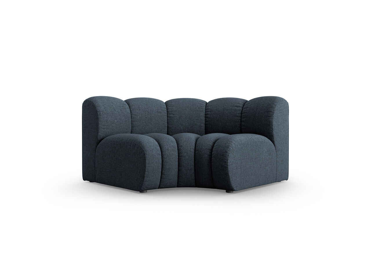Modul pentru canapea, 1 loc, Lupine-140, Micadoni Home, 185x95x70 cm, tesatura chenille din poliester, albastru regal