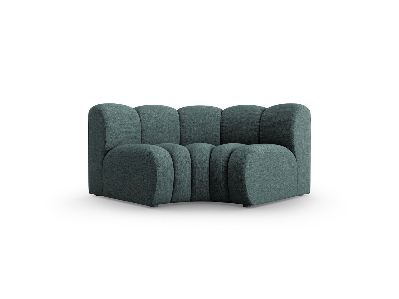 Modul pentru canapea, 1 loc, Lupine-140, Micadoni Home, 185x95x70 cm, tesatura chenille din poliester, petrol