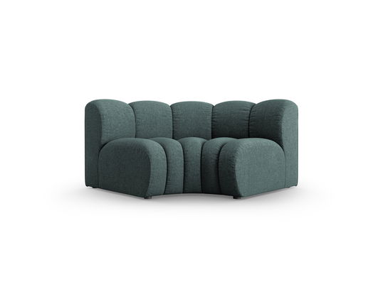 Modul pentru canapea, 1 loc, Lupine-140, Micadoni Home, 185x95x70 cm, tesatura chenille din poliester, petrol