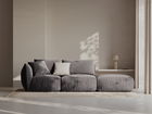 Canapea modulara 3 locuri cotiera dreapta, Chris-184, Micadoni Home, 315x100x80 cm, catifea, gri inchis