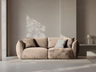 Canapea modulara 3 locuri, Chris-184, Micadoni Home, 220x100x80 cm, catifea, maro deschis