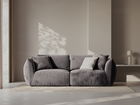 Canapea modulara 3 locuri, Chris-184, Micadoni Home, 220x100x80 cm, catifea, gri inchis