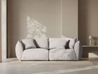Canapea modulara 3 locuri, Chris-259, Micadoni Home, 220x100x80 cm, tesatura structurata chenille, natural