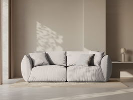 Canapea modulara 3 locuri, Chris-259, Micadoni Home, 220x100x80 cm, tesatura structurata chenille, natural