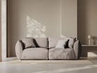 Canapea modulara 3 locuri, Chris-259, Micadoni Home, 220x100x80 cm, tesatura structurata chenille, bej sand