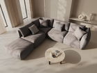 Coltar modular stanga 4 locuri, Chris-259, Micadoni Home, 295x290x80 cm, tesatura structurata chenille, bej sand
