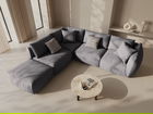 Coltar modular stanga 4 locuri, Chris-259, Micadoni Home, 295x290x80 cm, tesatura structurata chenille, gri beton