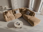 Coltar modular dreapta 4 locuri, Chris-184, Micadoni Home, 295x290x80 cm, catifea, bej sand