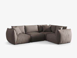 Coltar dreapta 4 locuri, Chris-259, Micadoni Home, 295x210x80 cm, tesatura structurata chenille, bej sand
