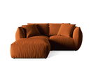 Coltar modular reversibil 4 locuri, Chris-184, Micadoni Home, 220x200x80 cm, catifea, teracota