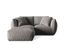 Coltar modular reversibil 4 locuri, Chris-184, Micadoni Home, 220x200x80 cm, catifea, gri