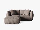 Coltar modular reversibil 4 locuri, Chris-259, Micadoni Home, 220x200x80 cm, tesatura structurata chenille, bej sand