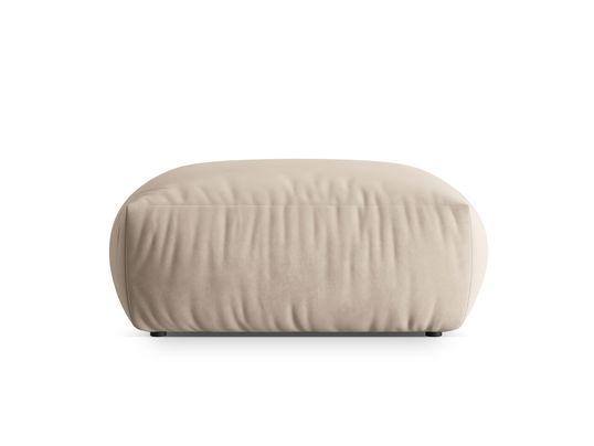 Taburet, Chris-184, Micadoni Home, 100x100x43 cm, catifea, ecru