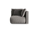 Modul pentru canapea, 1 loc, Chris-184, Micadoni Home, 100x100x80 cm, catifea, gri